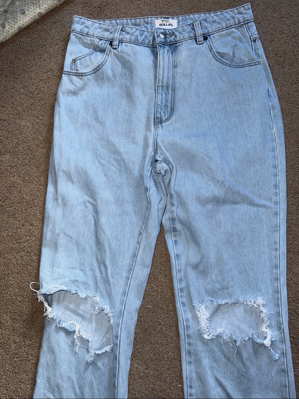ROLLA'S Light Blue High-Rise Distressed Women's Jeans
